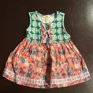 Matilda Jane girls tank top size 4 with jewel buttons. EUC